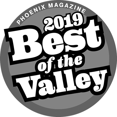 Best Pizza 2019 award badge